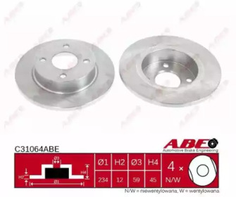 Тормозной диск ABE C31064ABE