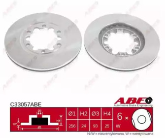 Тормозной диск ABE C33057ABE