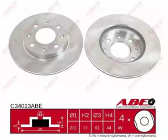 Тормозной диск ABE C34013ABE