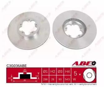 Тормозной диск ABE C3G036ABE