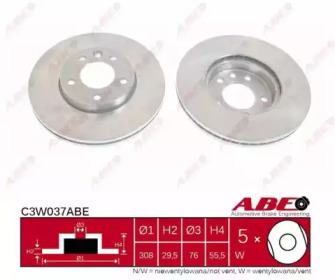 Тормозной диск ABE C3W037ABE