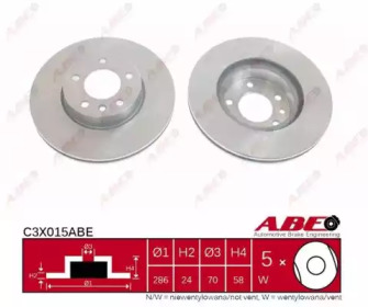 Тормозной диск ABE C3X015ABE