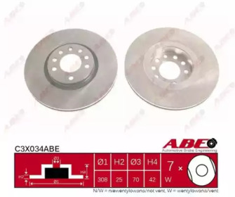 Тормозной диск ABE C3X034ABE