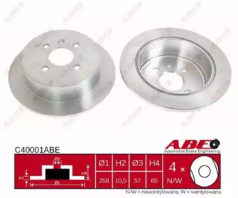 Тормозной диск ABE C40001ABE