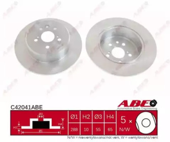 Тормозной диск ABE C42041ABE