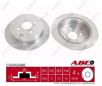 Тормозной диск ABE C42042ABE