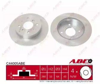 Тормозной диск ABE C44005ABE