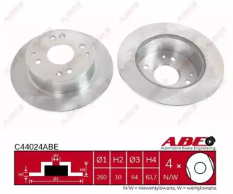 Тормозной диск ABE C44024ABE