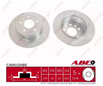 Тормозной диск ABE C4M010ABE