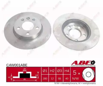 Тормозной диск ABE C4W001ABE