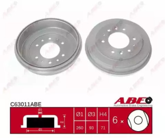 Тормозный барабан ABE C63011ABE