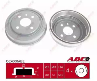 Тормозный барабан ABE C6X000ABE