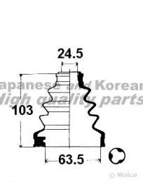 Комплект пыльника ASHUKI 0864-0001