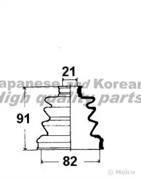 Комплект пыльника ASHUKI 0864-0005