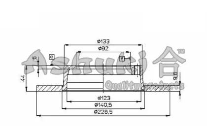 Тормозной диск ASHUKI 0990-0004