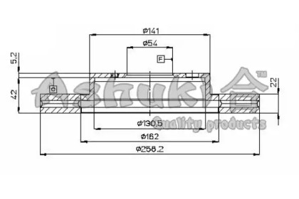 Тормозной диск ASHUKI 0990-0502