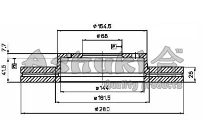 Тормозной диск ASHUKI 0990-0801