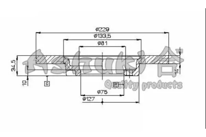 Тормозной диск ASHUKI 0990-1003