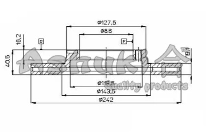 Тормозной диск ASHUKI 0990-1050