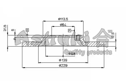 Тормозной диск ASHUKI 0990-2102