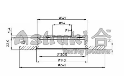 Тормозной диск ASHUKI 0990-2302