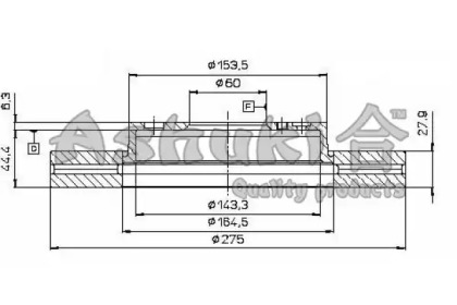 Тормозной диск ASHUKI 0990-2802