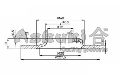 Тормозной диск ASHUKI 0990-4103