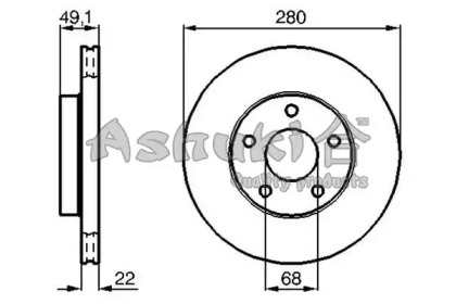 Тормозной диск ASHUKI 0990-4701