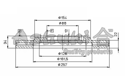 Тормозной диск ASHUKI 0990-5050