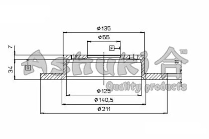 Тормозной диск ASHUKI 0990-5206