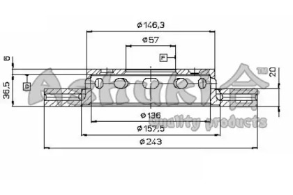 Тормозной диск ASHUKI 0990-6030