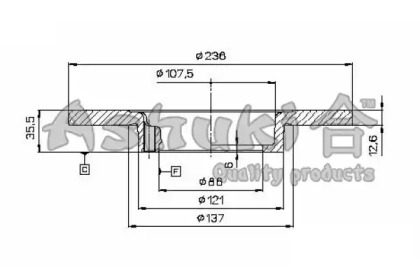 Тормозной диск ASHUKI 0990-9090