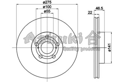 Тормозной диск ASHUKI 0990-9612