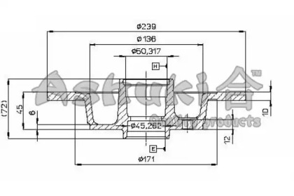 Тормозной диск ASHUKI 0993-0004