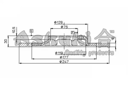 Тормозной диск ASHUKI 0993-3003