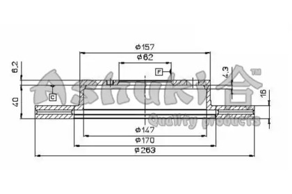 Тормозной диск ASHUKI 0993-3102