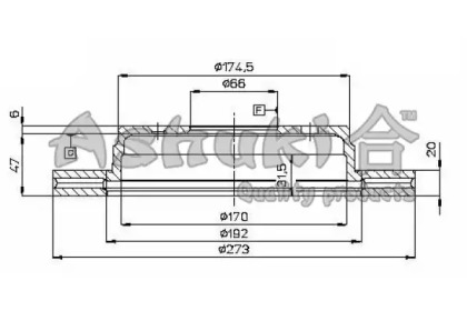 Тормозной диск ASHUKI 0993-6003