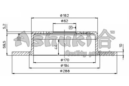 Тормозной диск ASHUKI 0993-6202