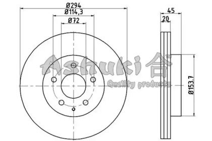 Тормозной диск ASHUKI 0993-9103