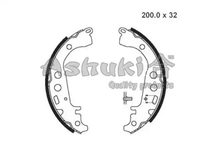 Комлект тормозных накладок ASHUKI 1050-1702