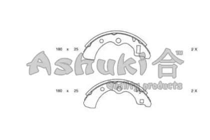 Комлект тормозных накладок ASHUKI 1050-2004