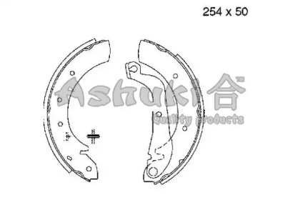 Комлект тормозных накладок ASHUKI 1050-2501