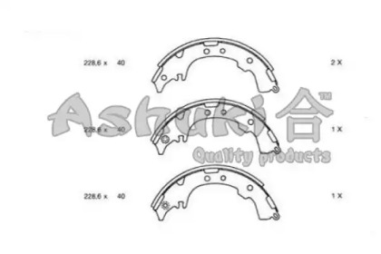 Комлект тормозных накладок ASHUKI 1050-8602