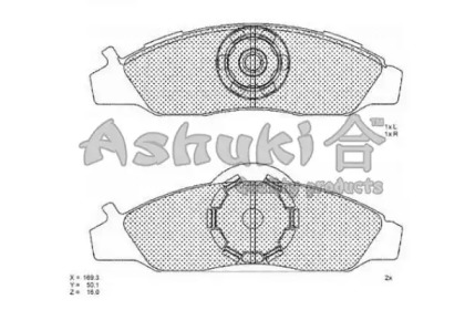 Комплект тормозных колодок ASHUKI 1080-0040