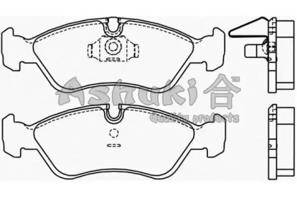 Комплект тормозных колодок ASHUKI 1080-0090