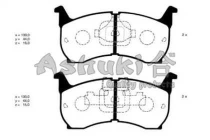 Комплект тормозных колодок ASHUKI 1080-1003