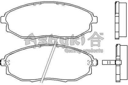 Комплект тормозных колодок ASHUKI 1080-2190