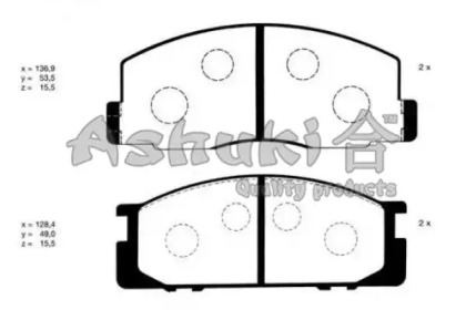 Комплект тормозных колодок ASHUKI 1080-2402