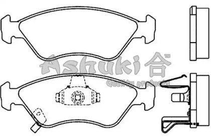 Комплект тормозных колодок ASHUKI 1080-3030