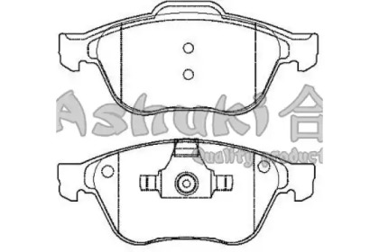 Комплект тормозных колодок, дисковый тормоз ASHUKI 1080-3603